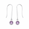 Fashion 82330-SP<br>LUNA FASHION earring round gemstone drop - SILVER PLATED over brass - Thumbnail Image 1
