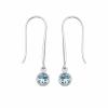 Fashion 82330-SP<br>LUNA FASHION earring round gemstone drop - SILVER PLATED over brass - Thumbnail Image 3