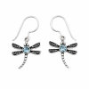 Fashion 82343-SP<br>LUNA FASHION earring dragonfly w/ round - SILVER PLATED over brass - Thumbnail Image 4