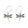 Fashion 82343-SP<br>LUNA FASHION earring dragonfly w/ round - SILVER PLATED over brass - Thumbnail Image 1