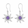 Fashion 82377-SP<br>LUNA FASHION earring sun w/ round gemstone - SILVER PLATED over brass - Thumbnail Image 6