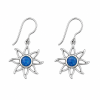 Fashion 82377-SP<br>LUNA FASHION earring sun w/ round gemstone - SILVER PLATED over brass - Thumbnail Image 5