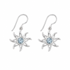 Fashion 82377-SP<br>LUNA FASHION earring sun w/ round gemstone - SILVER PLATED over brass - Thumbnail Image 4