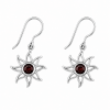 Fashion 82377-SP<br>LUNA FASHION earring sun w/ round gemstone - SILVER PLATED over brass - Thumbnail Image 3