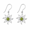 Fashion 82377-SP<br>LUNA FASHION earring sun w/ round gemstone - SILVER PLATED over brass - Thumbnail Image 1