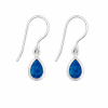 Fashion 82701-SP<br>LUNA FASHION earring double bezel w/ leverback pear 5x7mm - SILVER PLATED over brass - Thumbnail Image 5