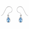 Fashion 82701-SP<br>LUNA FASHION earring double bezel w/ leverback pear 5x7mm - SILVER PLATED over brass - Thumbnail Image 4