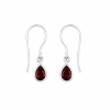 Fashion 82701-SP<br>LUNA FASHION earring double bezel w/ leverback pear 5x7mm - SILVER PLATED over brass - Thumbnail Image 3