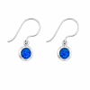 Fashion 82704-SP<br>LUNA FASHION earring double bezel w/ leverback round 6mm - SILVER PLATED over brass - Thumbnail Image 4
