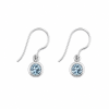 Fashion 82704-SP<br>LUNA FASHION earring double bezel w/ leverback round 6mm - SILVER PLATED over brass - Thumbnail Image 3