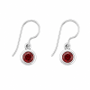 Fashion 82704-SP<br>LUNA FASHION earring double bezel w/ leverback round 6mm - SILVER PLATED over brass - Thumbnail Image 2