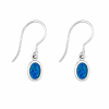 Fashion 82705-SP<br>LUNA FASHION earring double bezel w/ leverback oval 5x7mm - SILVER PLATED over brass - Thumbnail Image 4