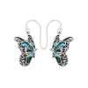 Fashion 82827-AB-SP<br>LUNA FASHION earring butterfly sideways - SILVER PLATED over brass - Thumbnail Image 1