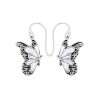 Fashion 82827-AB-SP<br>LUNA FASHION earring butterfly sideways - SILVER PLATED over brass - Thumbnail Image 2