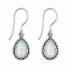 Fashion 82314-SP<br>LUNA FASHION earring teardrop gemstone in wire rope w/ leverback - SILVER PLATED over brass - Thumbnail Image 7