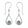 Fashion 82379-SP<br>LUNA FASHION earring open design teardrop w/ teardrop gemstone - SILVER PLATED over brass - Thumbnail Image 7