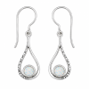 Fashion 82379-SP<br>LUNA FASHION earring open design teardrop w/ teardrop gemstone - SILVER PLATED over brass - Thumbnail Image 8