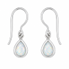 Fashion 82701-SP<br>LUNA FASHION earring double bezel w/ leverback pear 5x7mm - SILVER PLATED over brass - Thumbnail Image 8