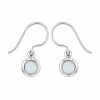 Fashion 82704-SP<br>LUNA FASHION earring double bezel w/ leverback round 6mm - SILVER PLATED over brass - Thumbnail Image 8