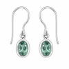 Fashion 82705-SP<br>LUNA FASHION earring double bezel w/ leverback oval 5x7mm - SILVER PLATED over brass - Thumbnail Image 6