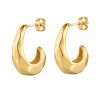 92292<br>earring oval tapered faceted hoop .925 GP - Thumbnail Image 1